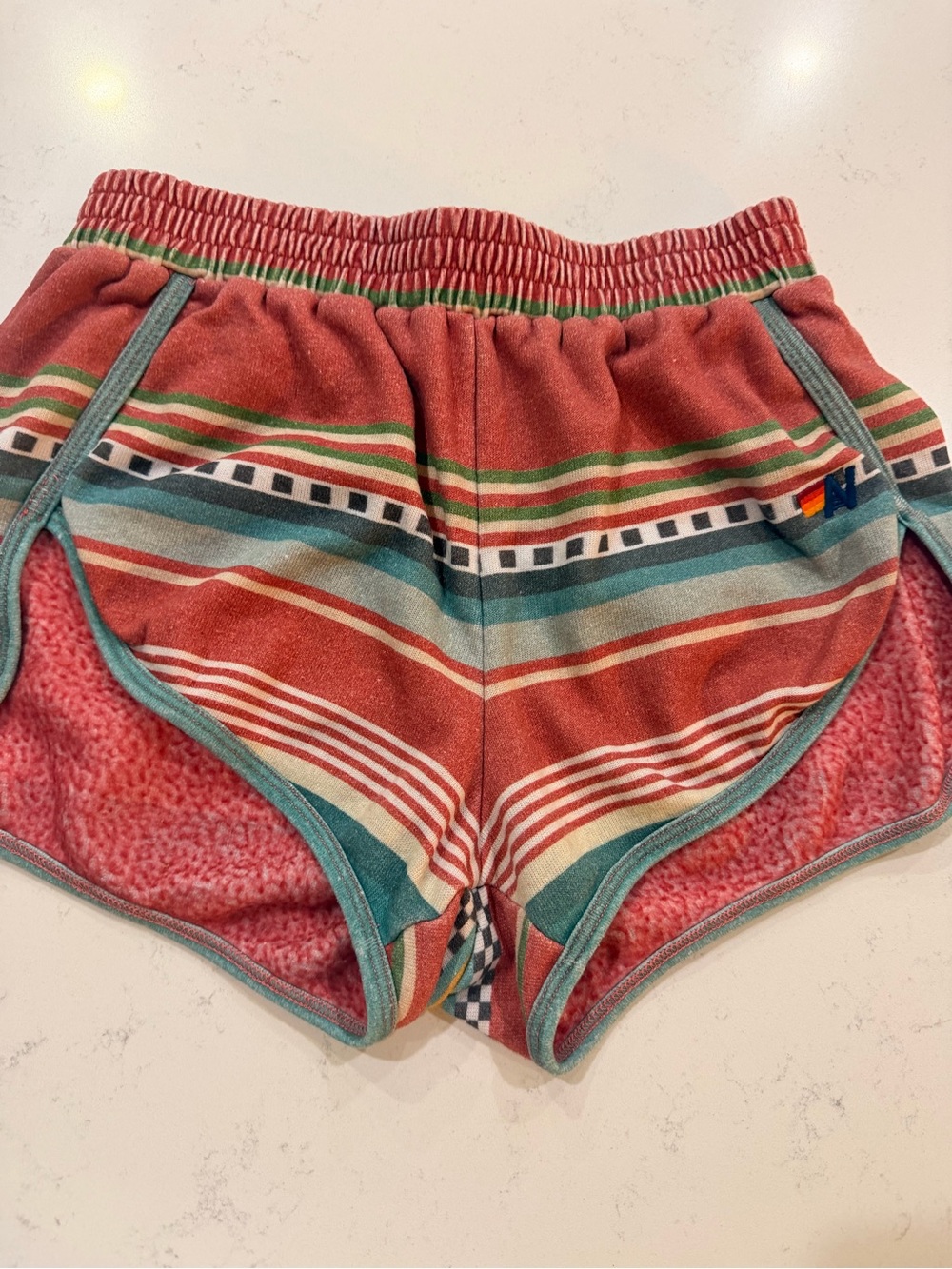 Aviator Nation TULUM RAINBOW JOGGER SHORTS  XS